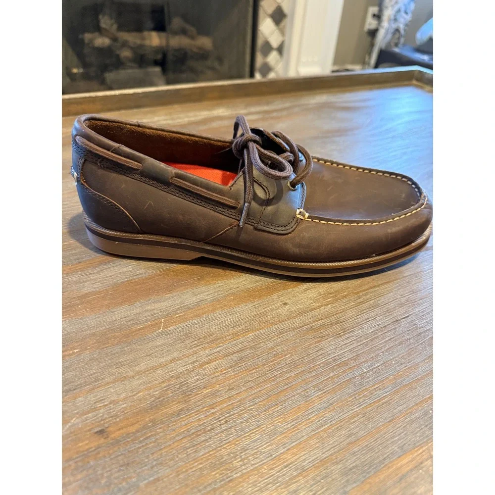 Rockport Southport Boat Shoe Men's 8 Brown Leather‎ NWOB Classic Casual Comfort
